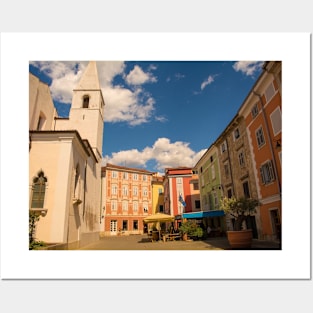 Square in Izola, Slovenia Posters and Art